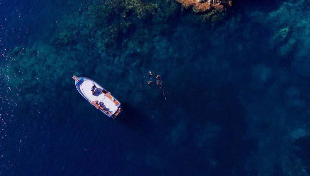 Vista aérea de la Reserva Marina del Norte de Menorca