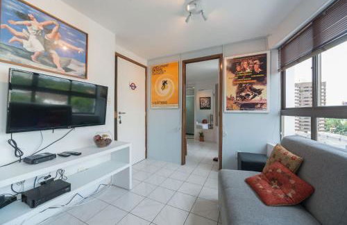 Ótimo Flat Bairro da Jaqueira Recife até 3 pessoas O Coração Verde da Cidade PBO902 - Foto 11