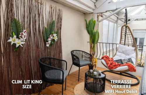 Loft Art Déco Terrasse Verrière Clim Lit king size - Foto 36