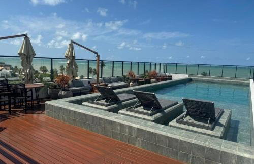 Flat com jacuzzi, lindo, confortável, 55m da Praia do Bessa, Caribessa - Foto 25