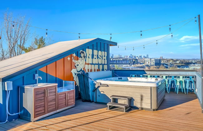 Hot Tub Game Room Rooftop Downtown Nashville - Foto 52