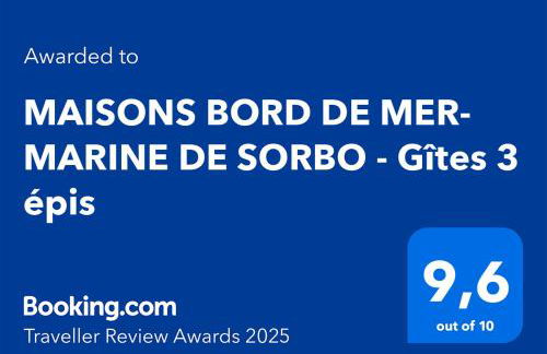 MAISONS BORD DE MER- MARINE DE SORBO - Gîtes 3 épis - Foto 3
