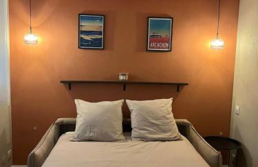 Studio cosy, piscine, parking, 5min plage, Arcachon Ménage Draps inclus - Foto 4