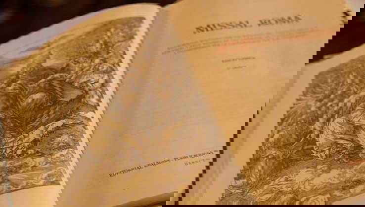 Misal en la iglesia de Sant Miquel de La Mosquera