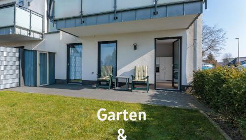 Modernes Apartment mit Terrasse & Garten, Parkplatz & 24h Self-Check-in - Foto 3, Garden