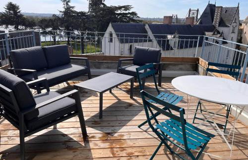 grand gîte terrasse vue Loire et château d'Ancenis - Foto 16