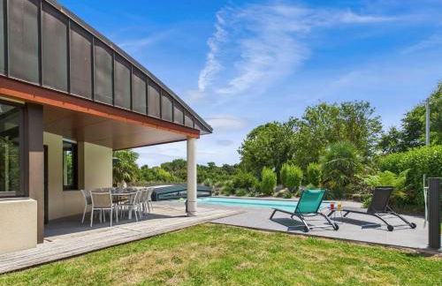 Jardin et piscine - 1km de la plage de Mousterlin - Foto 33