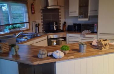 Redwood lodge with luxury hot tub at Three lochs holiday park - Foto 20