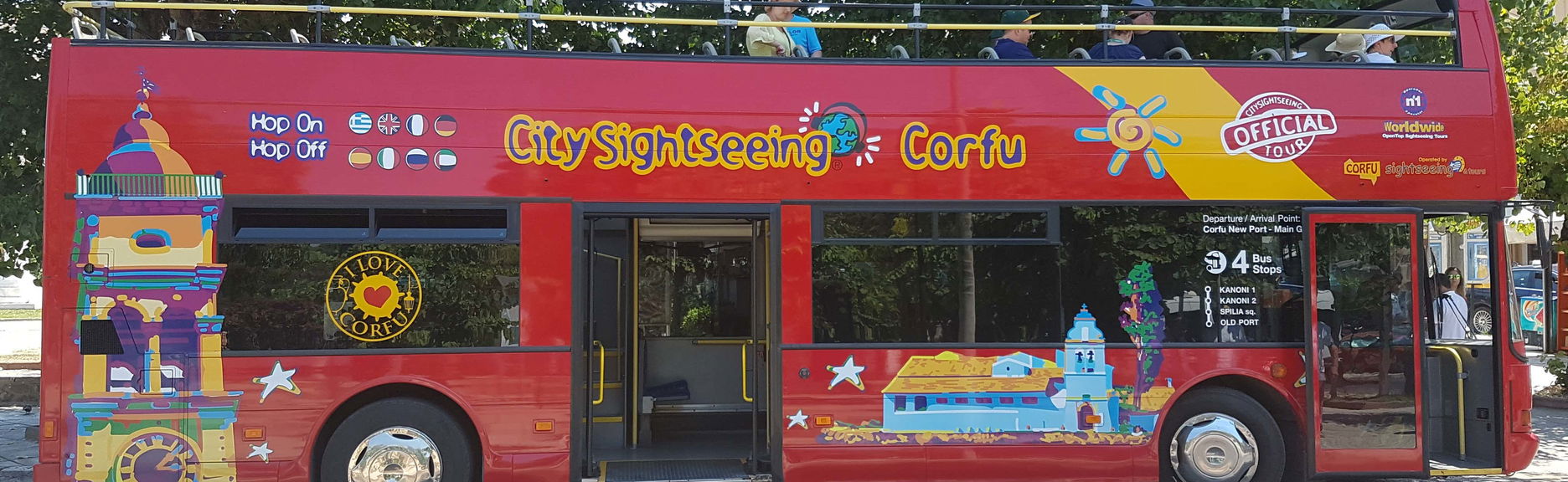Bus touristique de Corfou