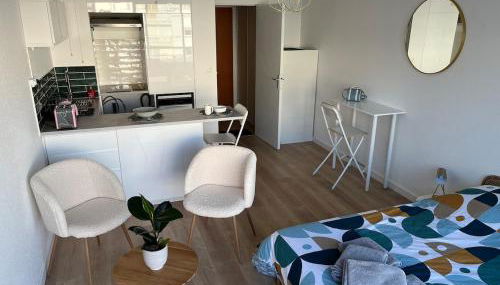 Joli studio cozy, balcon, Cité des Congrès, Gare Sud - Photo 4