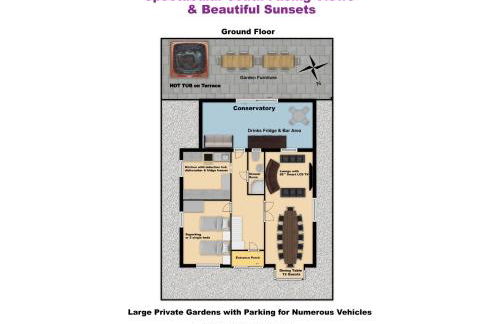 South View Country House Sleeps 12 - Hot Tub - Views - Foto 3