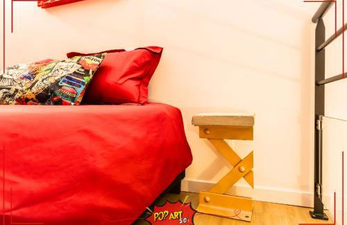 LOFT "POP ART 50's" Idéal PRO - Écran cinéma rétroprojecteur - WIFI Fibre - Borne arcade de jeu - Centre Ville - Foto 47