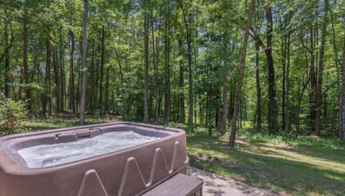 Modern Cabin in the Woods with Hot Tub - Photo 5