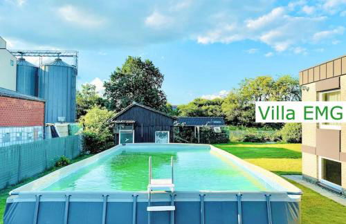 Ferienhaus Villa EMG Saerbeck nah Münster Riesenbeck Osnabrück mit Pool, Sauna, Garten für Familien Gruppen bis 23 Personen - Foto 6