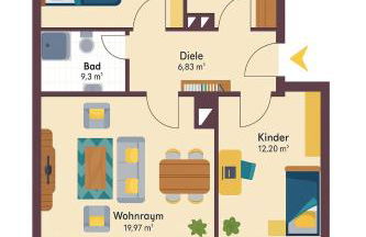Zentrale Wohnung 1OG mit WLAN & Kaffee - Foto 16