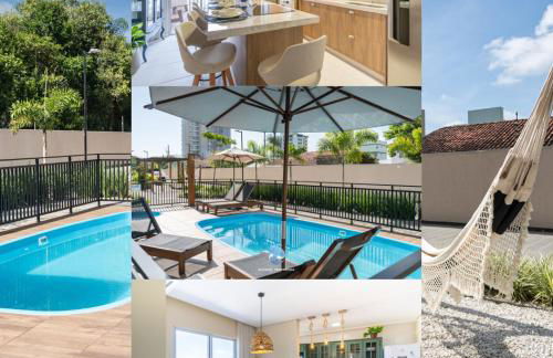 Aptos em Bal Piçarras a150m da PRAIA, dois quartos, sala de estar, COZINHA COMPLETA, SACADA com CHURRASQUEIRA, WI-FI, PISCINA, PORTARIA 24h, PLAYGROUND e QUADRA DE ESPORTES - Foto 1