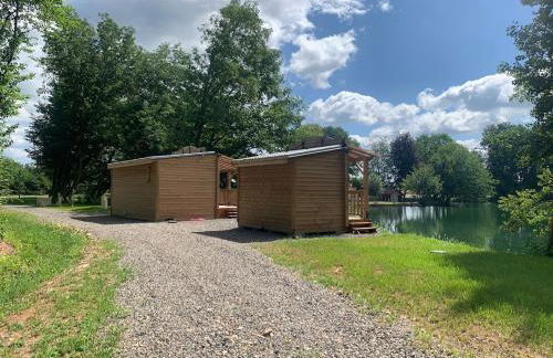 La Ramure - Tiny chalet et sauna privatif, vue lac et pêche en famille - Foto 5