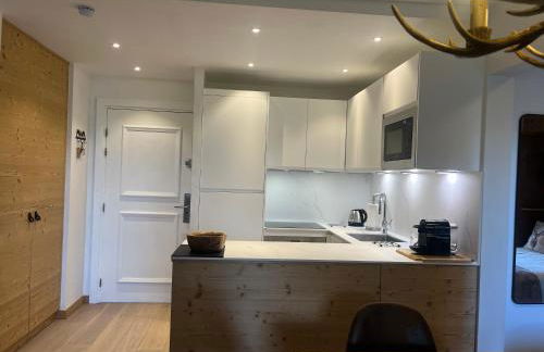 Arc 1950 Ski in Ski out and Spa- Newly refurbished 153 Sources De Marie- 2 bedroom , 2 bathroom-Sleeps 4-6, Mont Blanc view from every window, Free WiFi - Foto 6