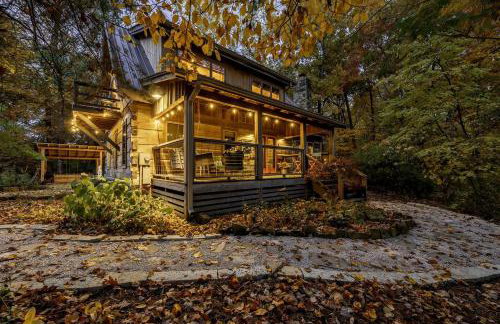 Impressive Log Cabin with Fireplace, Fire Pit and Hot-tub in Unionville, Indiana - Foto 1