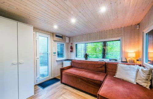 Domek lubiana180 SCANDI wśród drzew JACUZZI SAUNA KOMiNEK i TARAS na dachu jezioro Kaszuby Pieski tylko do 10kg za dodatkową opłatą - Foto 28