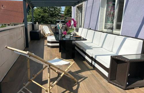 Zimmer HomeOffice Küche WLAN TV mit Terrasse&Grill +Fahrrad - Foto 4