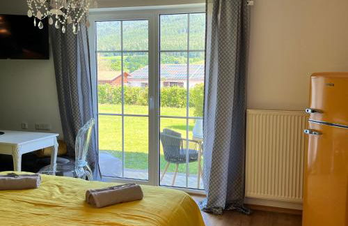 Bavaria Mountain Chalet DESIGN Ferienwohnung SKI Arber Osser Terrasse Sauna in Villa mit Bergblick bis 6 Pers - Foto 53