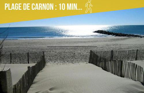 Studio cabine AZUR ,5 min mer -5 min Arena - clim - parking gratuit privée - 4 personnes - Foto 17