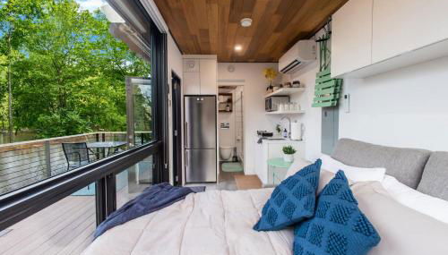 Modern Riverside Cabin w Hot Tub Fire Pit Kayaks - Photo 2