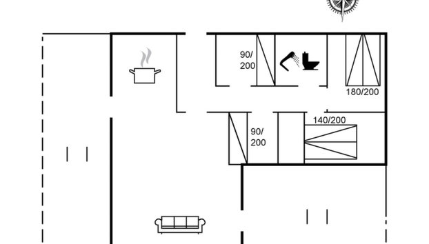 "Halfdan" - 1.1km from the sea - Foto 2, Floorplan
