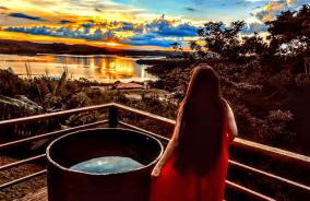 Chalé Recanto - ofurô, banheira, vista, cachoeira e lago em Alexânia - Foto 42