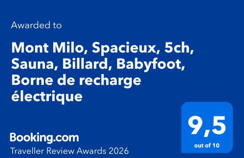 Mont Milo, Spacieux, 5ch, Sauna, Billard, Babyfoot, Borne de recharge électrique - Foto 37