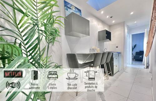 30 - Appartement avec TV XL, 2 chambres, jardin, parking, prox Gare et CentreLille - Foto 7