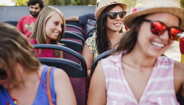 En el autobús turístico de Hanói