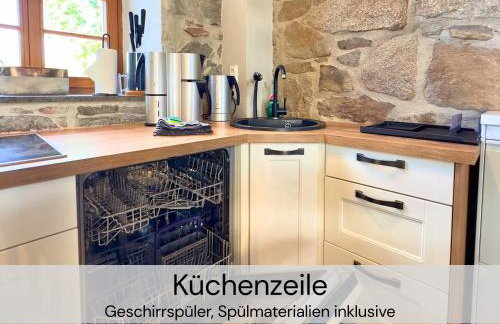 HexenburgbeiDresden Maisonette über 2 Etagen mit 4 Schlafzimmern, Kamin, Terrasse und Faßsauna, Nähe Sächsische Schweiz Dresden - Foto 9