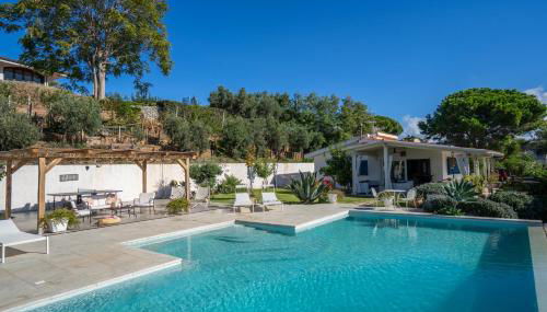 Villa Michaela con piscina privata e vista mare - Foto 5, Garden, sunbed, Garden view