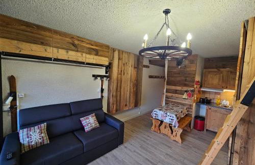 Studio cabine 4 pers Cosy esprit chalet Les glovettes - Foto 10