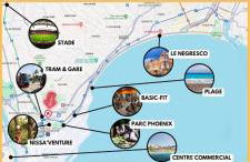 Grand Appartement, 2 ou 3 ou 4 pieces, tramway sur place, proche gare sncf St Augustin 5 min, aéroport à 7 min, plage ou Allianz riviera 10 min, palais nikaia 2 min , supermarché sur place, parking possible si disponible ou payant à 1000 metre - Foto 5