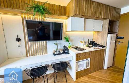 Studio Lindo e Finamente Decorado com Vista Mar - Foto 6