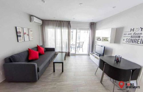 Roses Apartments Red Loft vista mar lateral - Foto 7