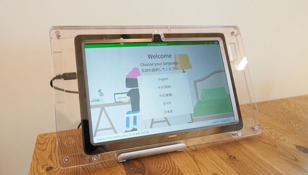 Mostrador de check-in y check-out