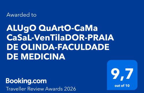 Quarto cama Casal, Vista para o mar, próximo a FMO, Centro Histórico, shopping Patteo - AR CONDICIONADO - Foto 34