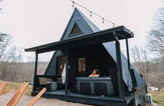 Secluded A-Frame Hocking Hills Hot Tub Fire Pit - Foto 22