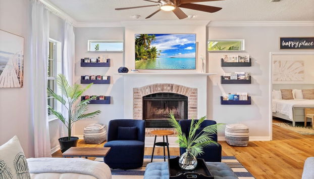 Beach Cottage 3 Bed 2 Bath Heated Pool Free Golf Cart Bring Your Boat RV Private 1AC lot - Foto 4, Habitación