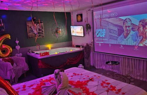 App jacuzzi & piscine privée - loveroom - Suite Emeraude - Foto 4