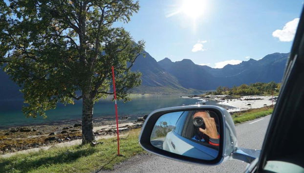 Scattando foto durante il percorso