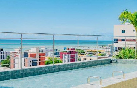 Apartamento 2 quartos, luxuosos com piscina na cobertura e 2 min da praia de Manaira - Foto 13