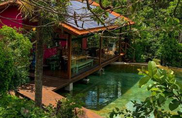 Casa Rosa - Paraíso na Natureza piscina natural, Wi-Fi - 25 minutos do centro - Foto 20
