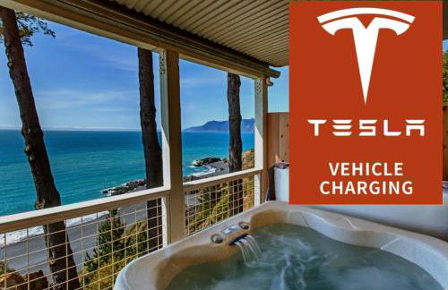Amazing Oceanview 2 bedroom Oceanfront! by OceanviewHotTubs Shelter Cove, CA Tesla EV Station - Foto 1