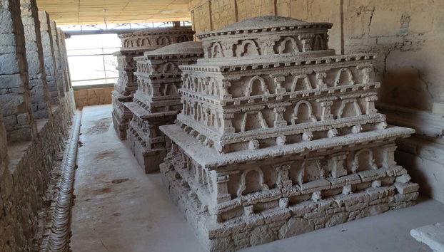 Altares en el yacimiento arqueológico