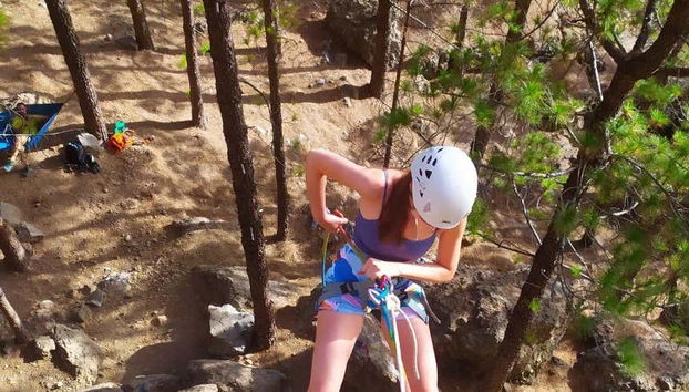 Arrampicata al Roque Nublo al tramonto